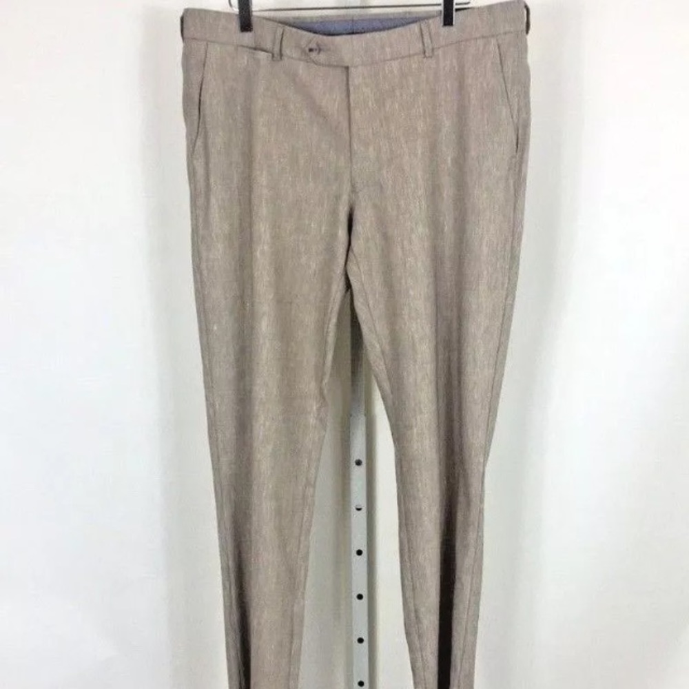 Ballin Mens Modern Fit Comfort-EZE Pants Tan Sz 38